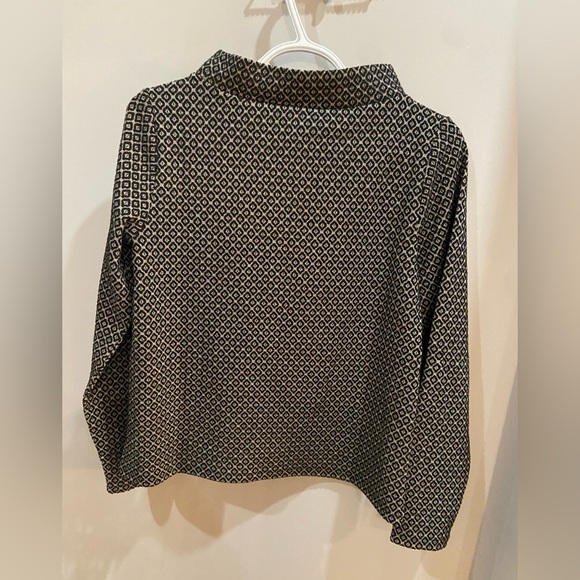 Ann Taylor Metallic Geo Jacquard Top - Picture 5 of 7